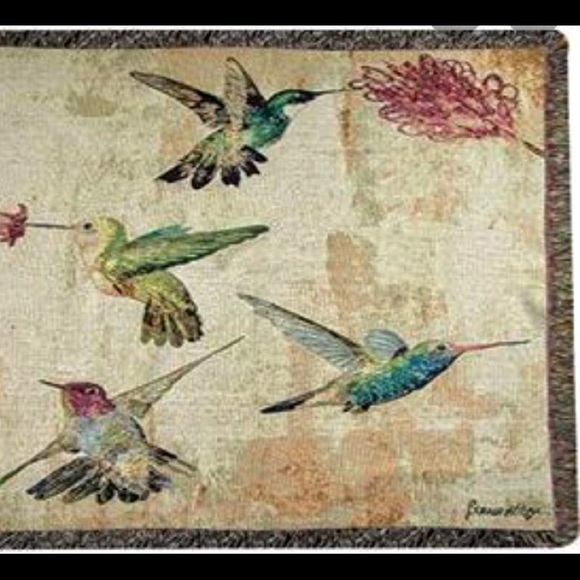 Manual Woodworkers & Weavers Made in USA Tapestry Throw Blanket Afghan  50”x60” - Picture 4 of 7